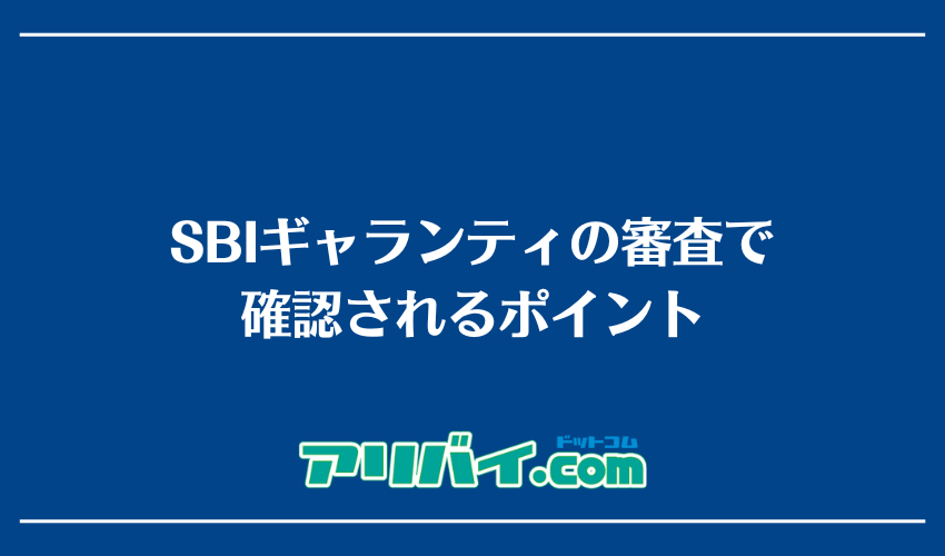SBIギャランティの審査で確認されるポイント