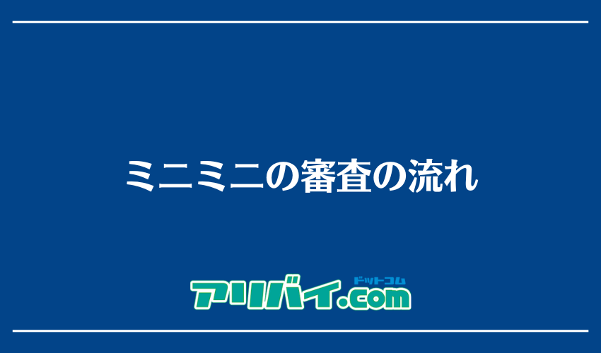 ミニミニの審査の流れ